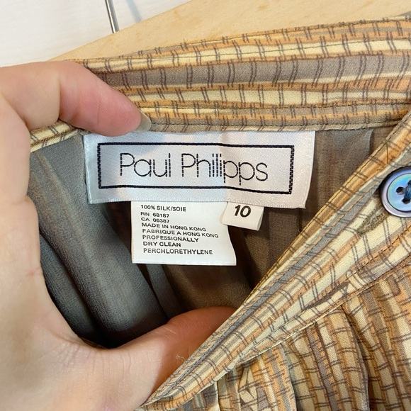 100% Silk Maxi Skirt with Pockets Vintage Button Closure Earthy Cottage Core - Picture 5 of 7